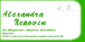 alexandra nepovin business card